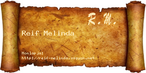 Reif Melinda névjegykártya