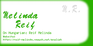 melinda reif business card